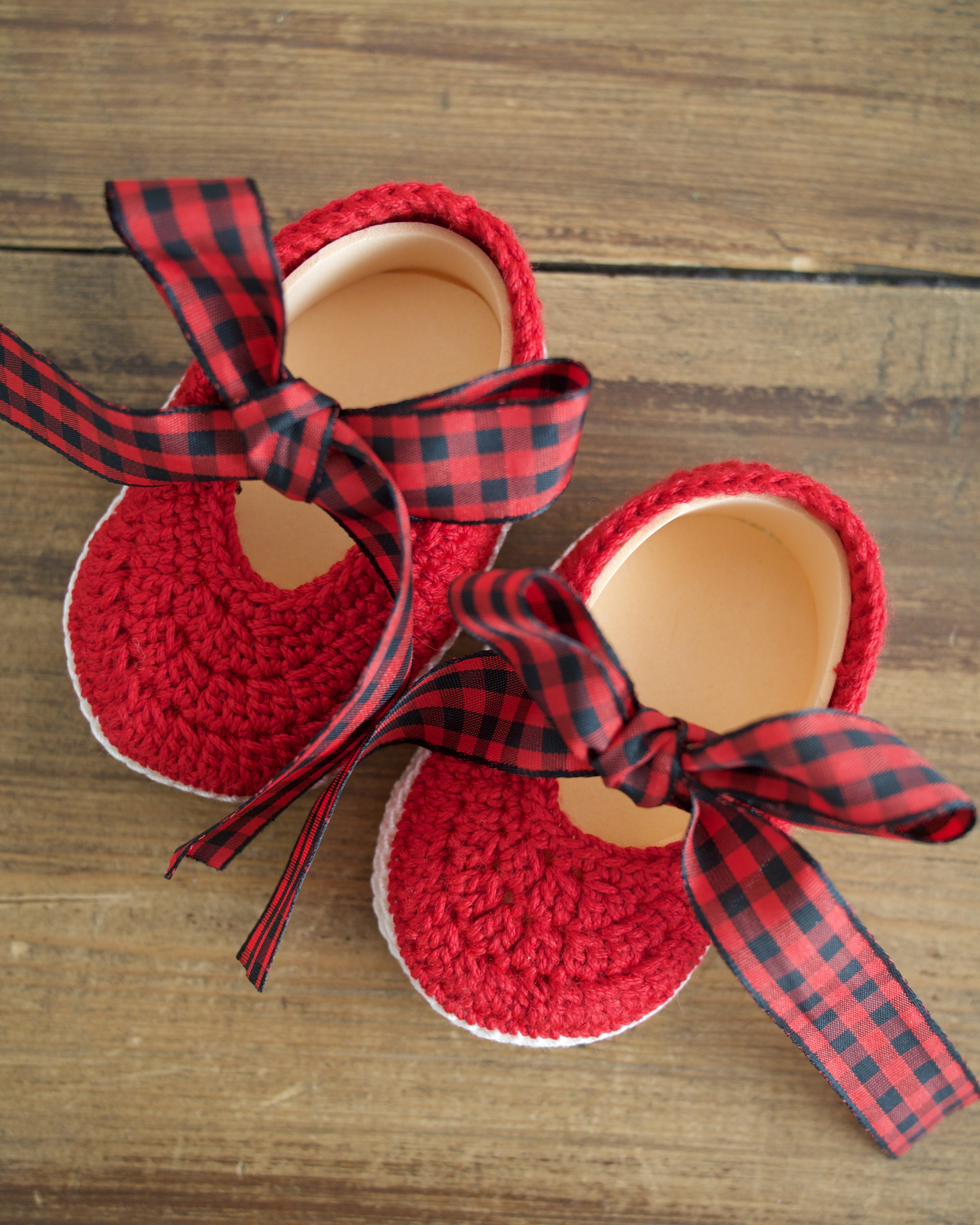 Zapatillas crochet baturras cachirulo - Bebés 0 - 3 meses