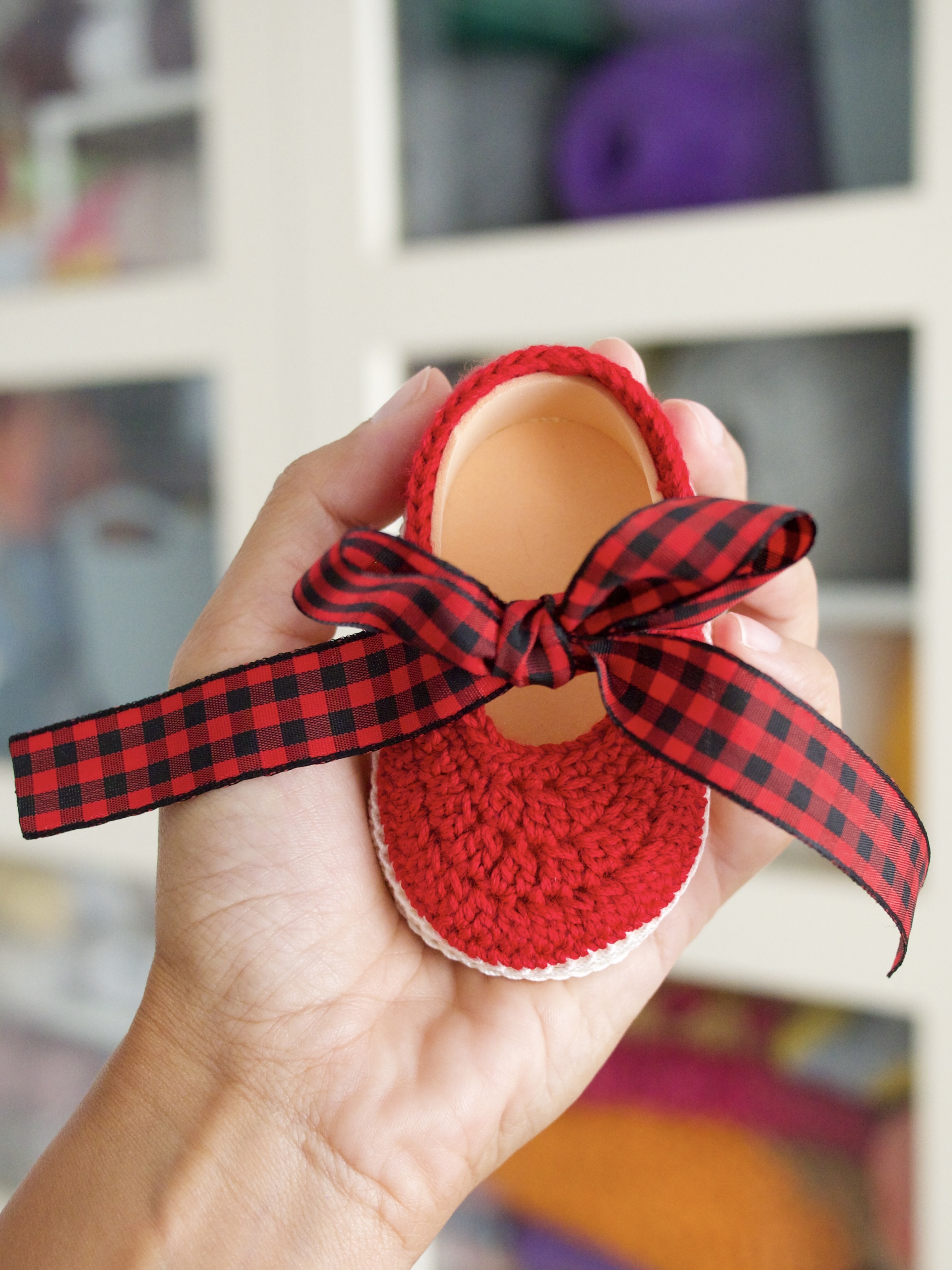 Zapatillas crochet baturras cachirulo - Bebés 0 - 3 meses