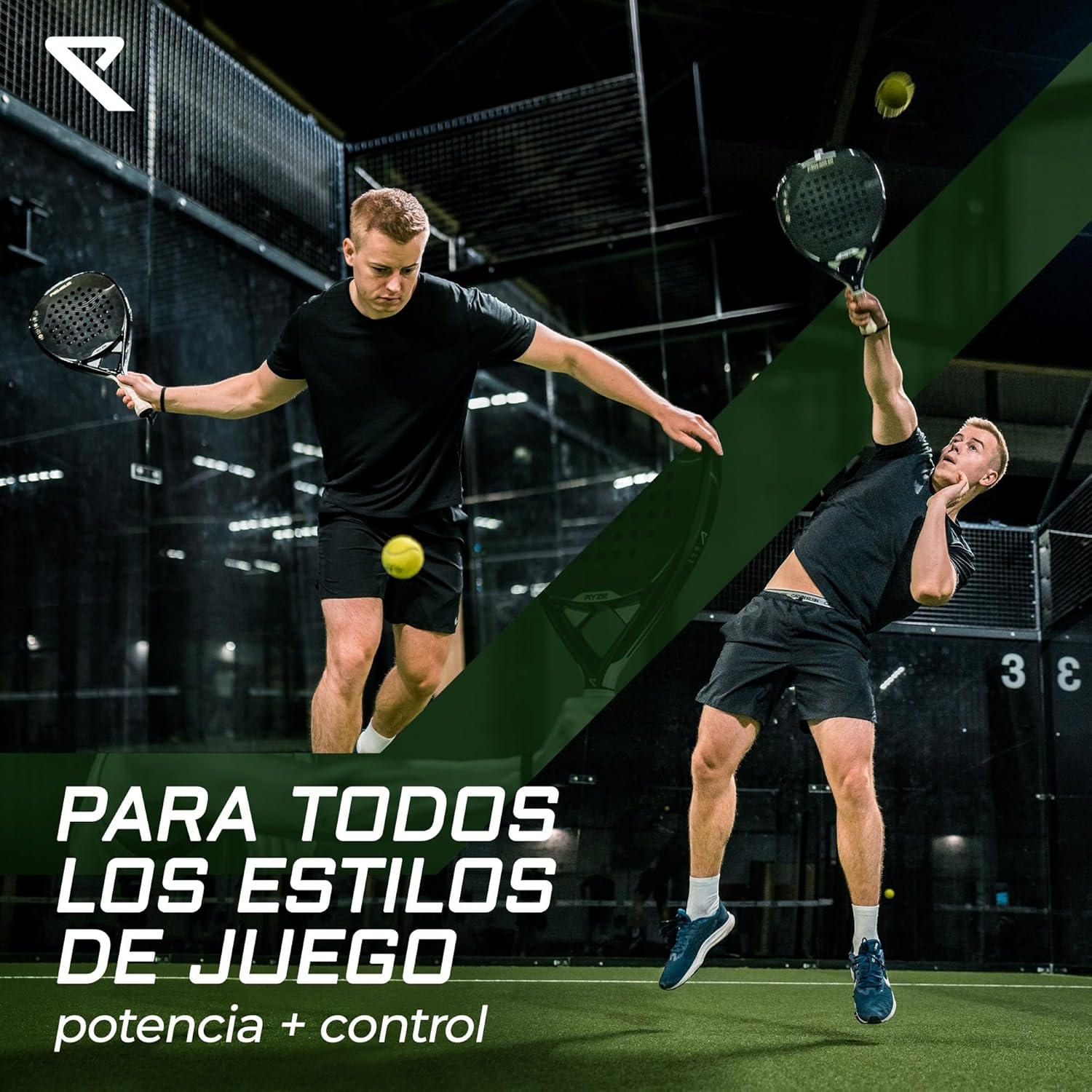 RYZE Pala de Padel 100% Fibra de Carbono 