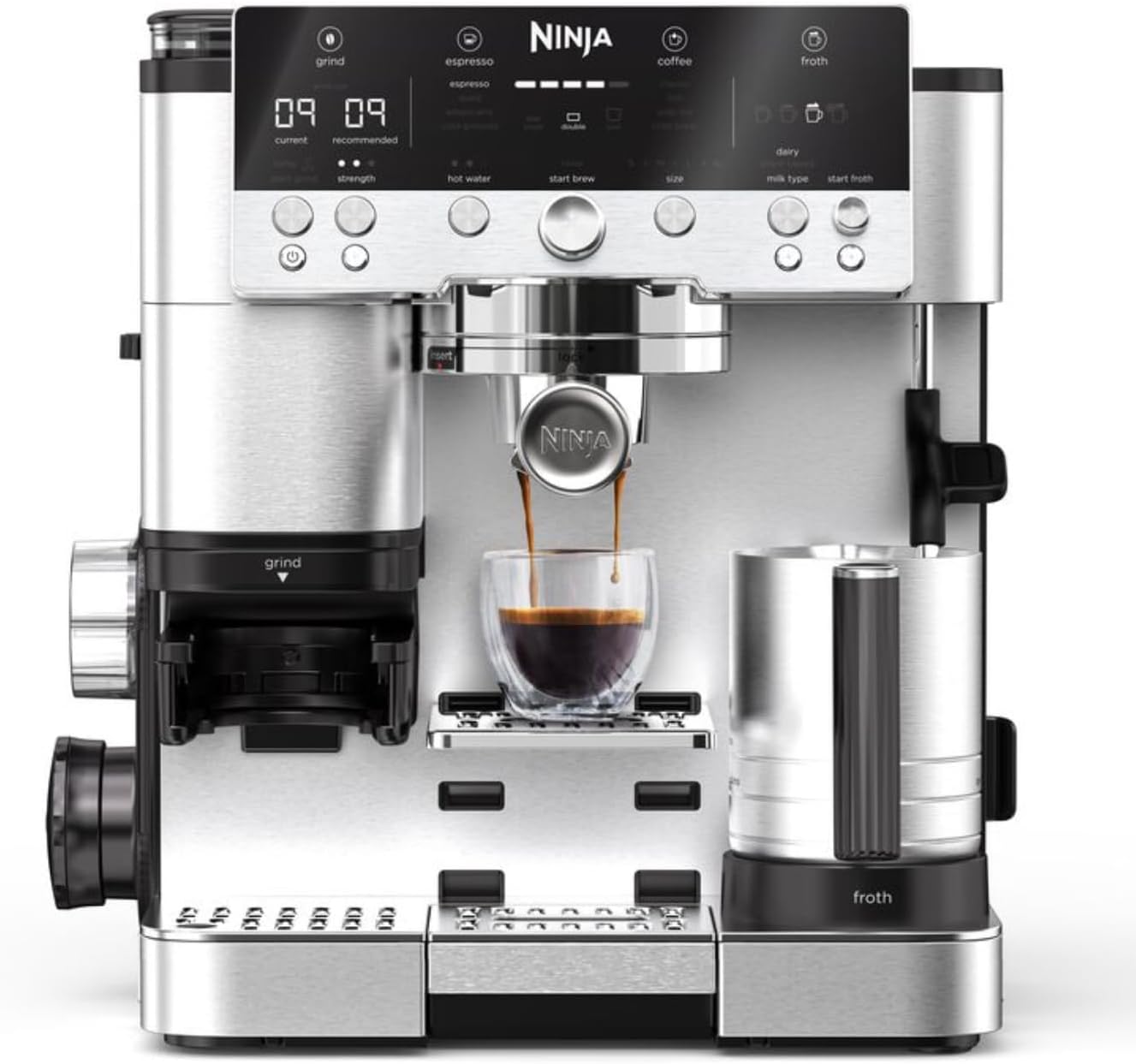 Ninja Luxe Premier Cafetera 3 en 1 Para Latte, Cappuccino, Cold Brew y Espresso