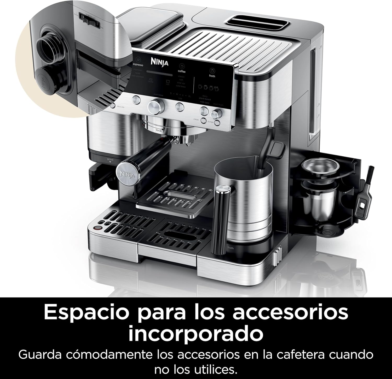 Ninja Luxe Premier Cafetera 3 en 1 Para Latte, Cappuccino, Cold Brew y Espresso