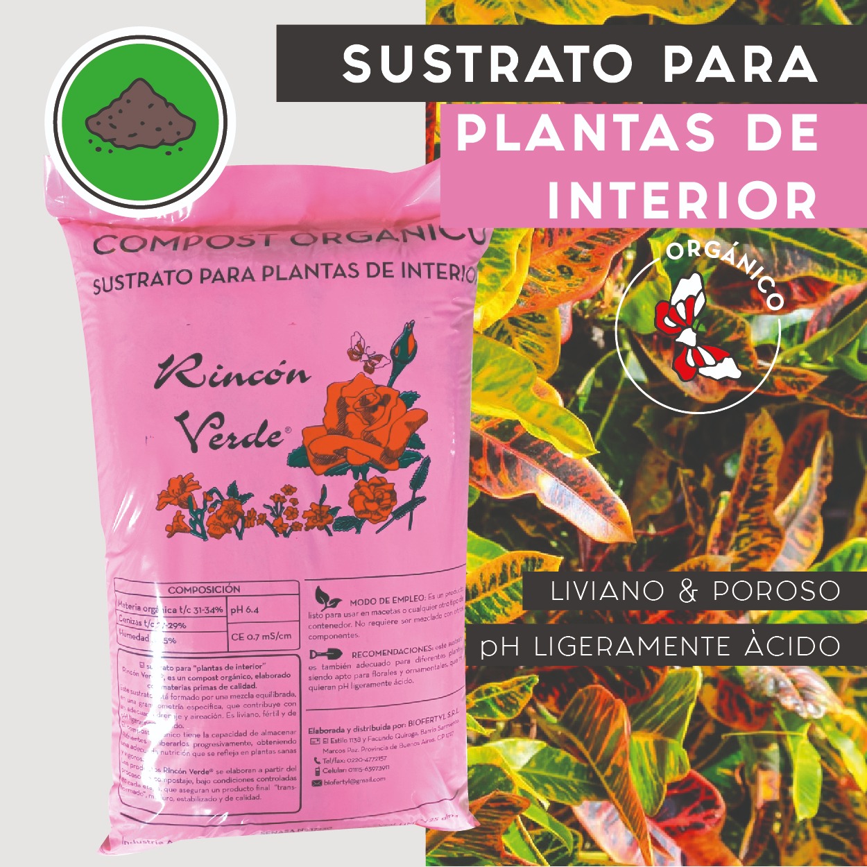 Sustrato para plantas de interior