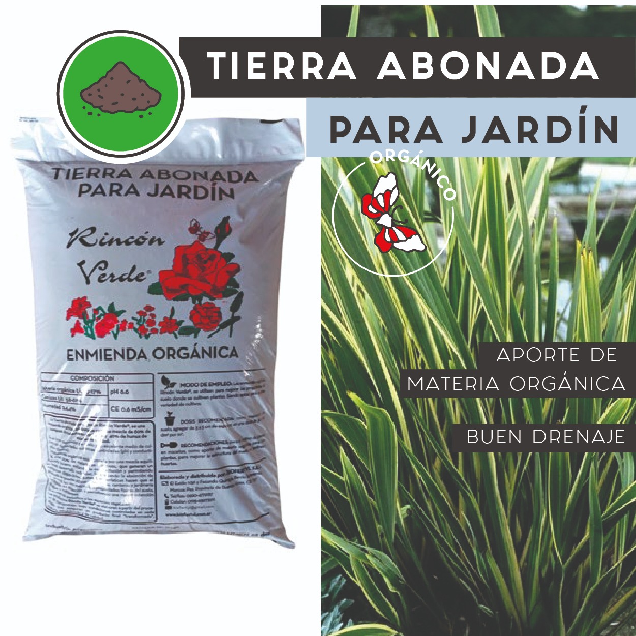 Tierra abonada para jardín Rincón Verde®