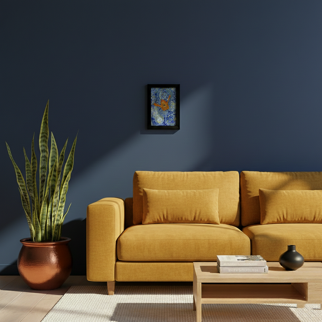 Rowboat & Swirls Framed Art