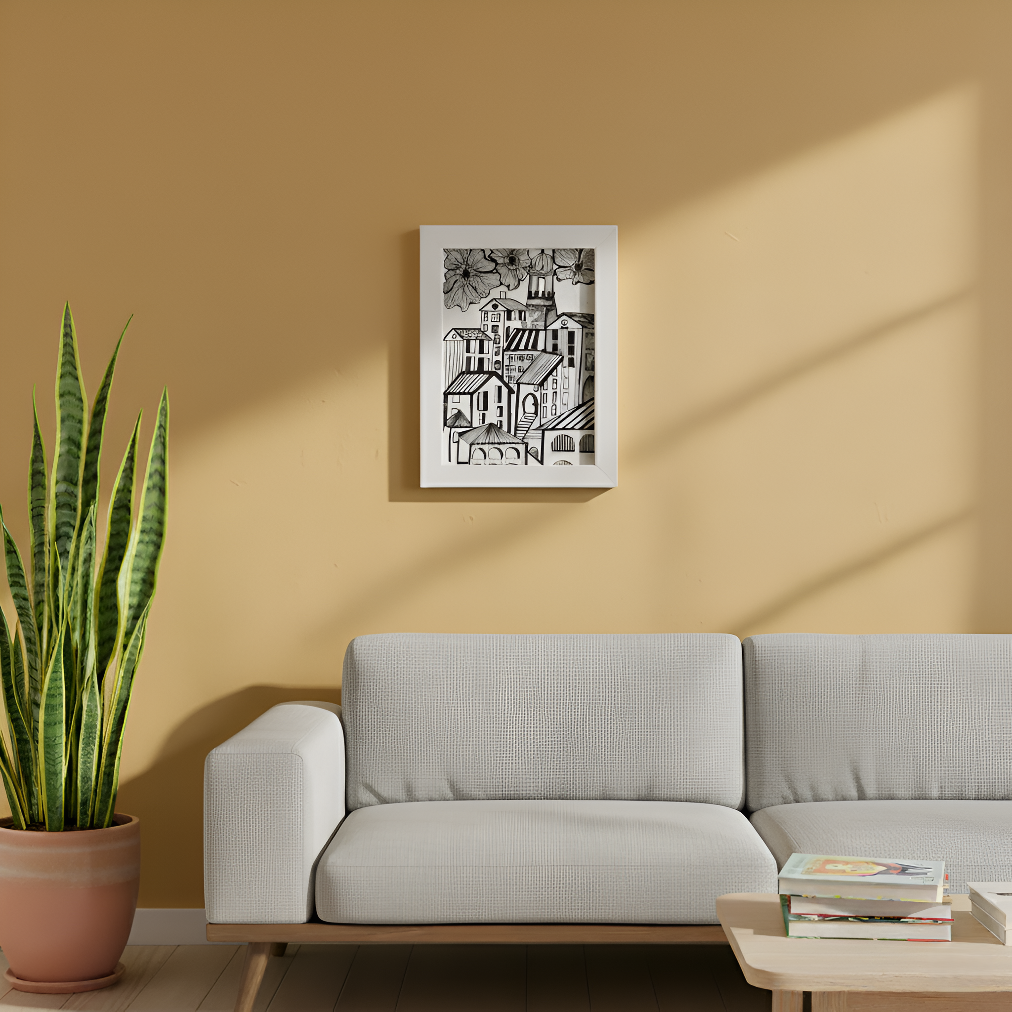Framed Cityscape Sketch