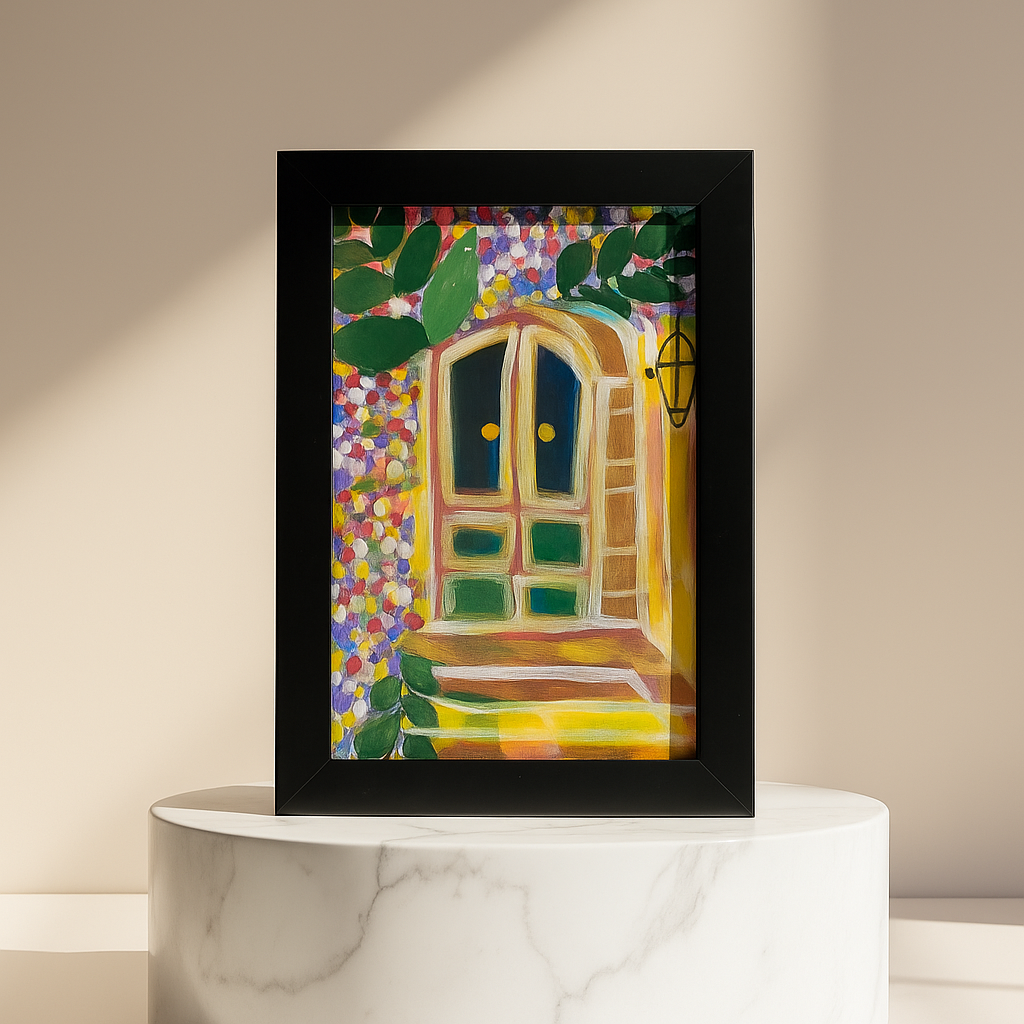 Vibrant Doorway Framed Art