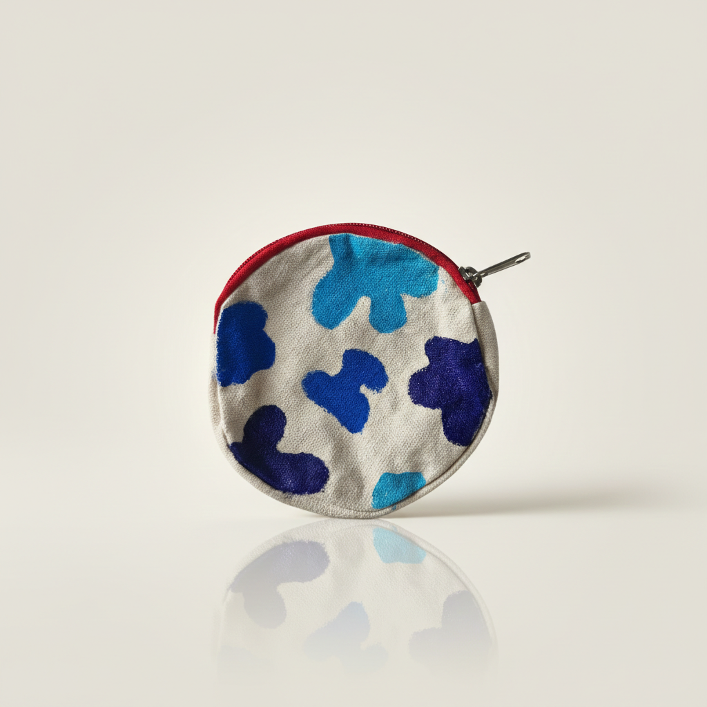 Round Canvas Coin Pouch