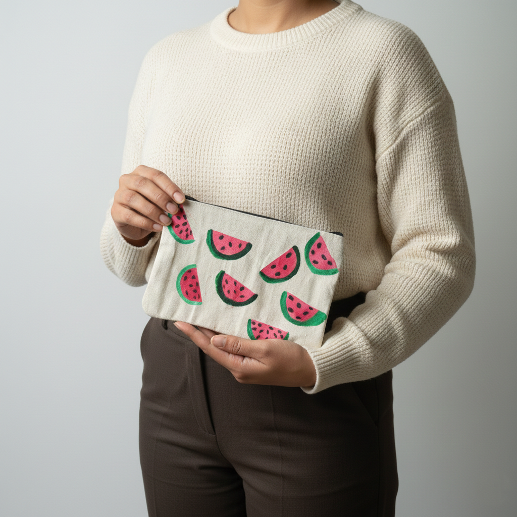 Watermelon Canvas Pouch