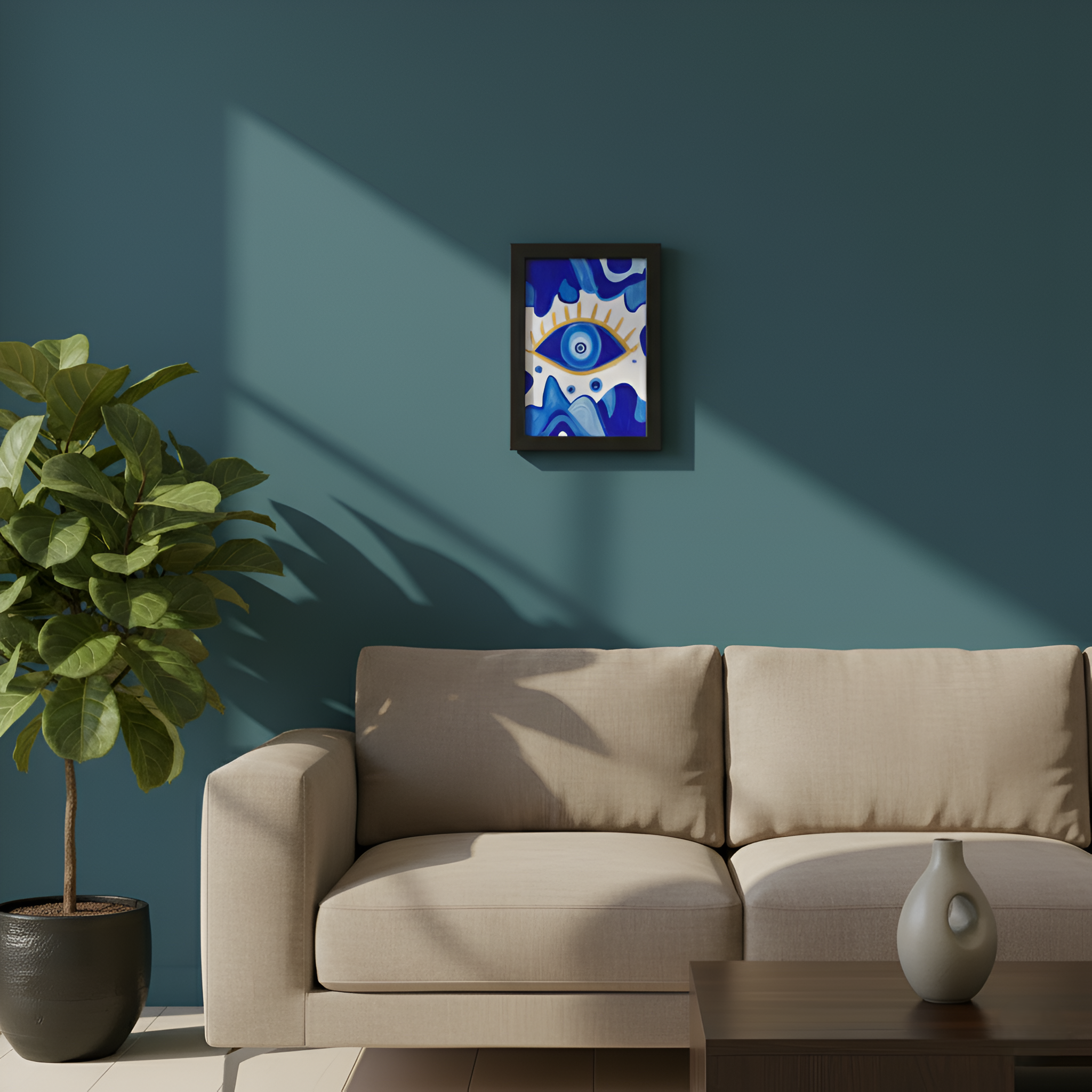 Abstract Blue Eye Wall Art