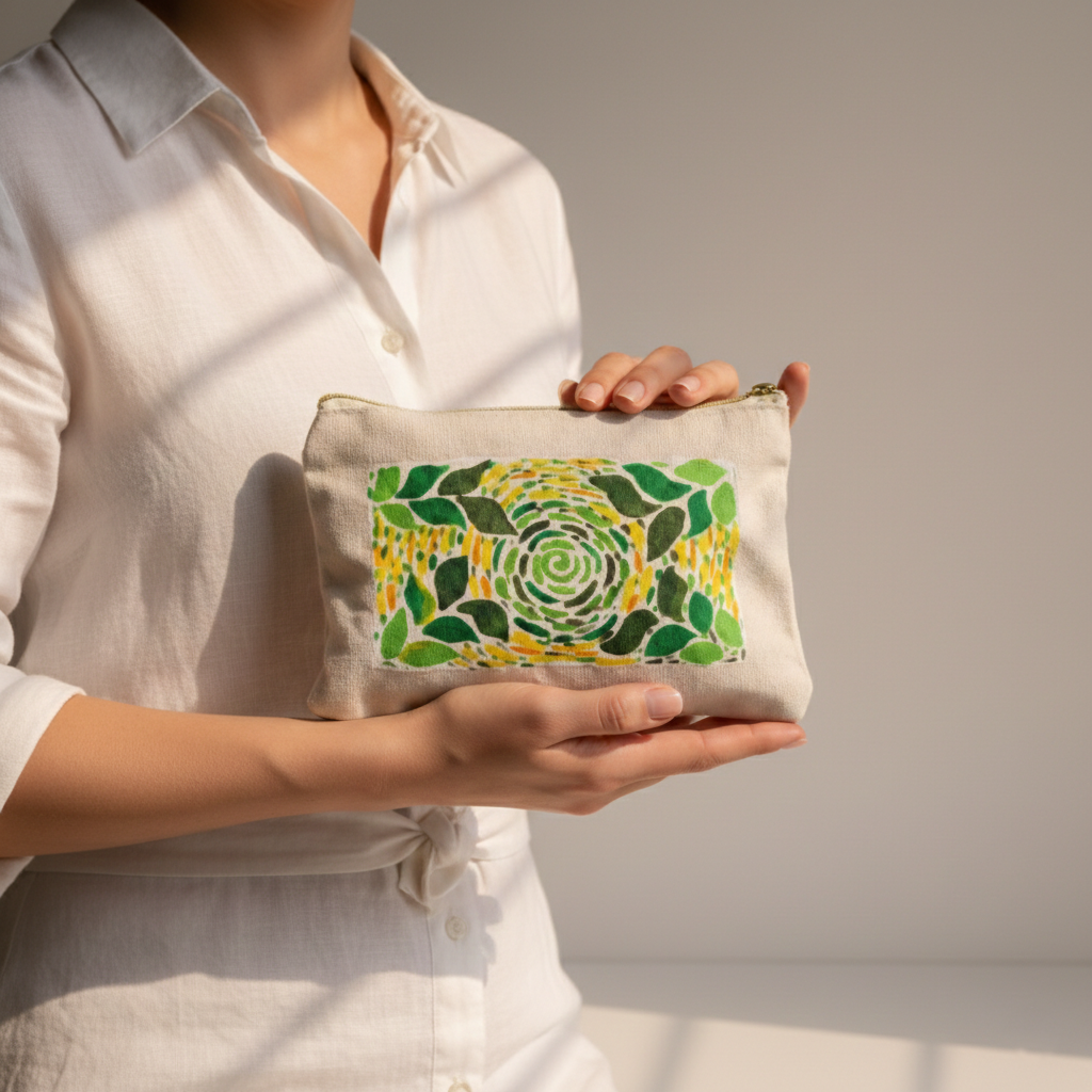 Hand Painted Canvas Pouch