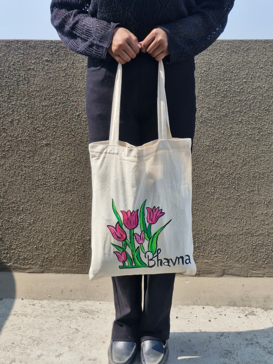 Floral Canvas Tote Bag
