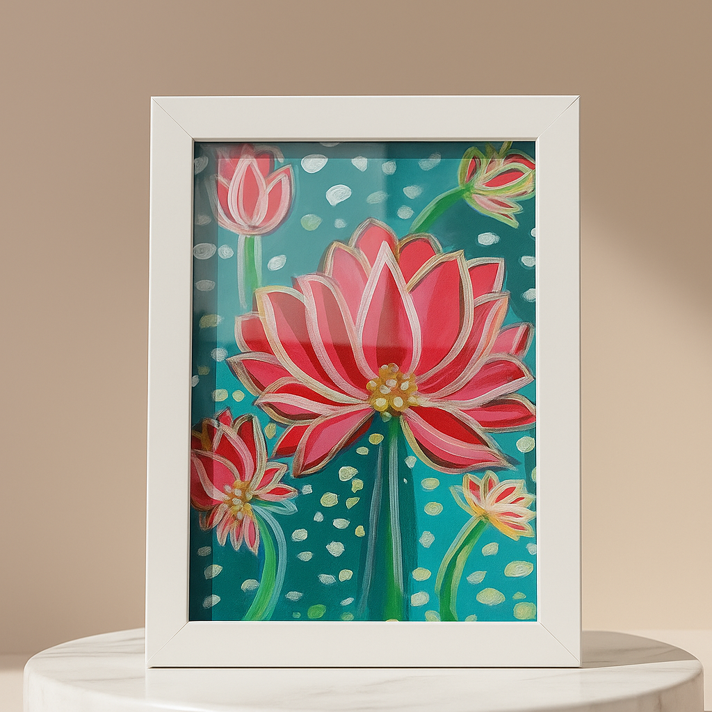 Floral Lotus Art Print