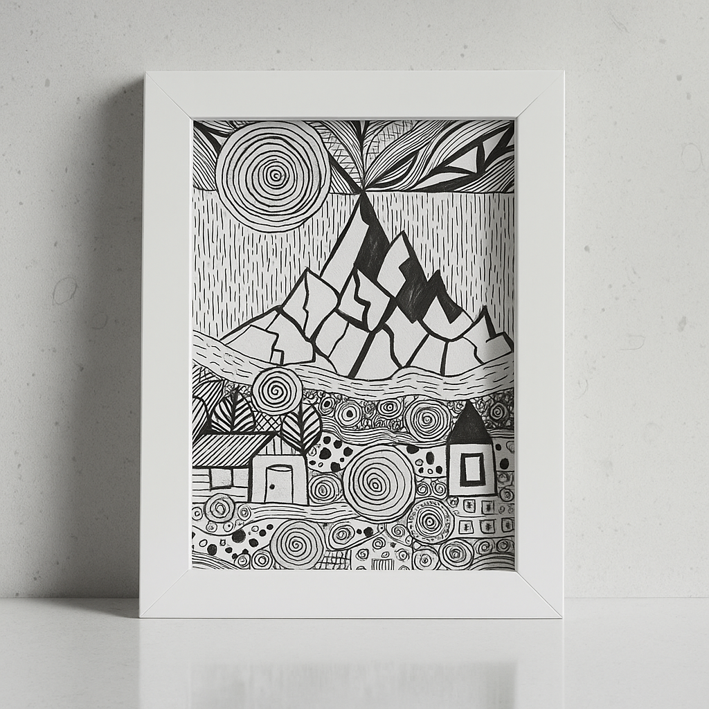 Abstract Mountain Art Print