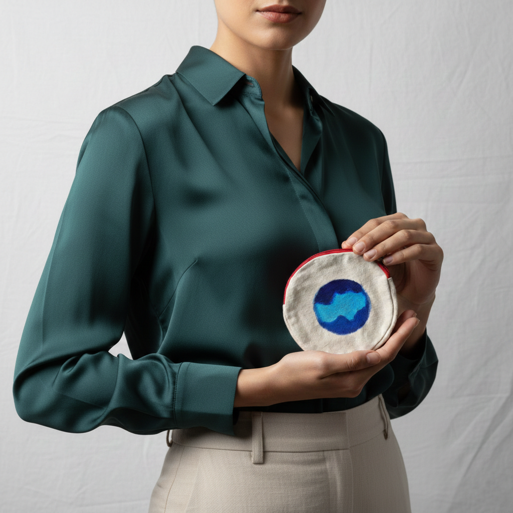 Round Canvas Coin Pouch