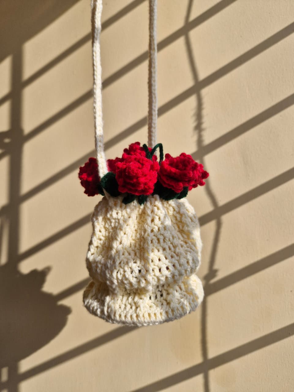 Crochet Floral Sling Bag