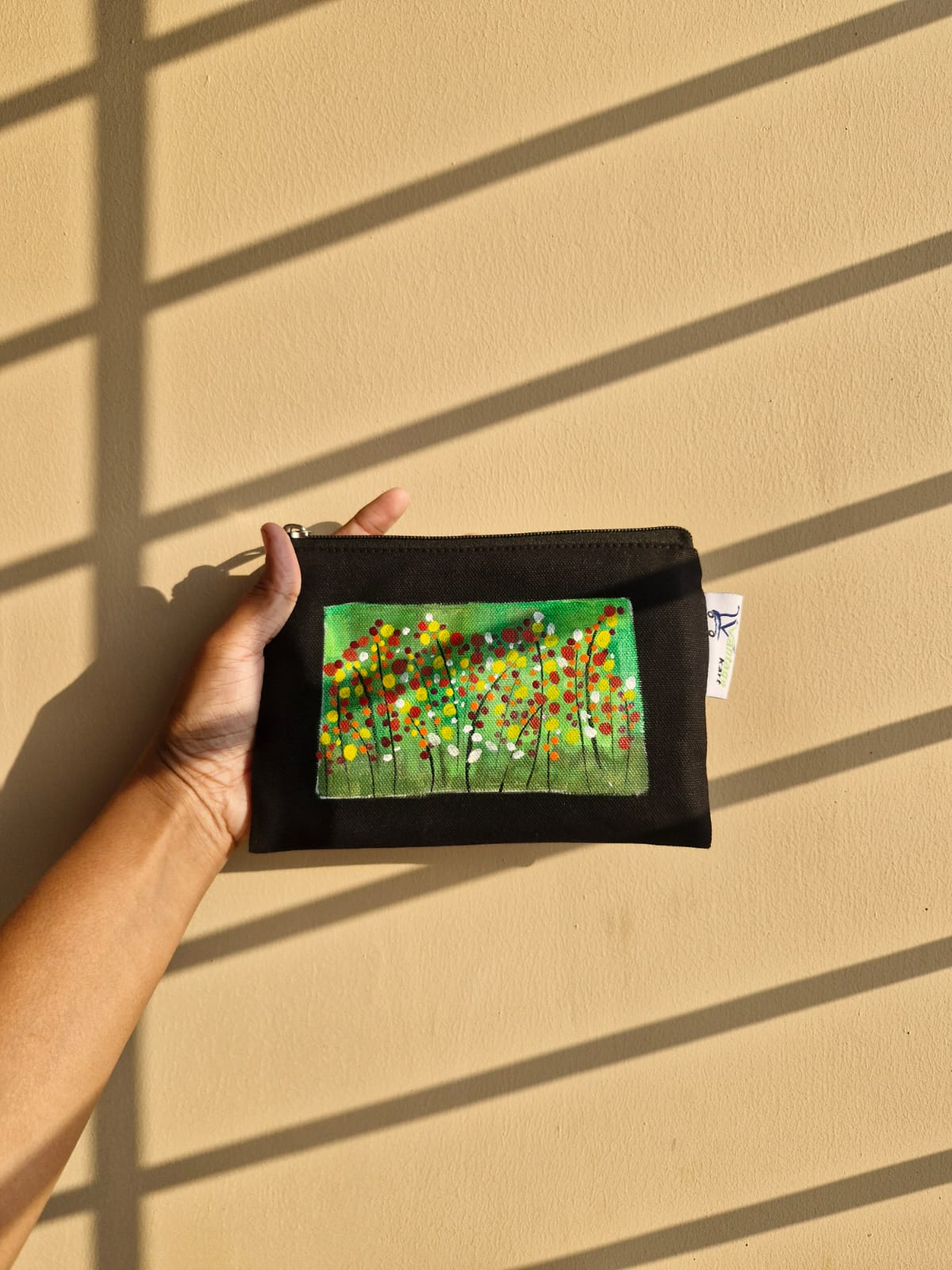 Floral Art Canvas Pouch