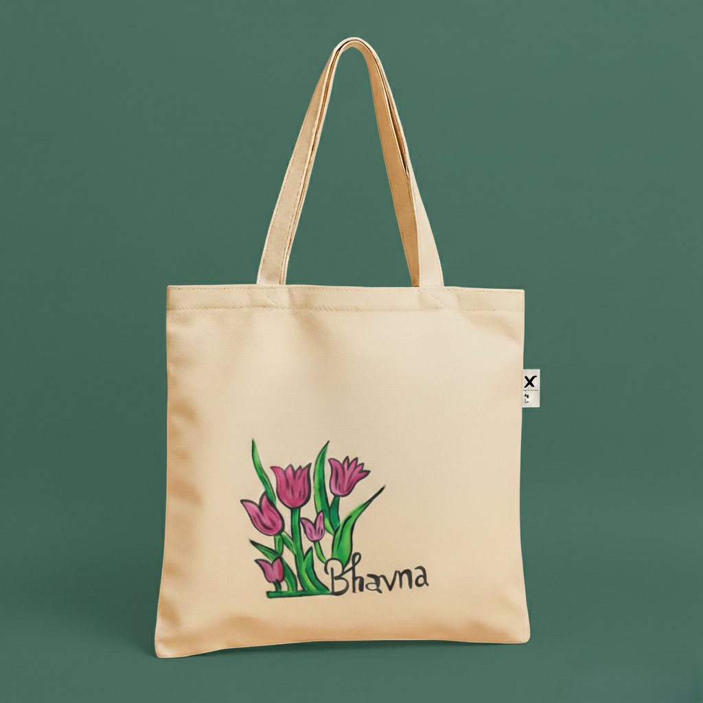 Floral Canvas Tote Bag