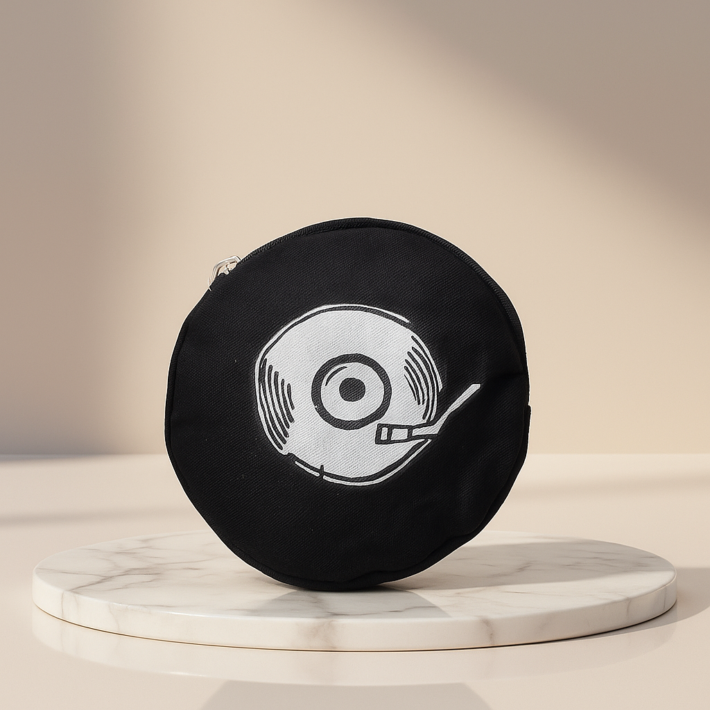 Round Vinyl Printed Pouch