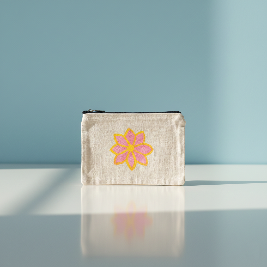 Floral Canvas Pouch