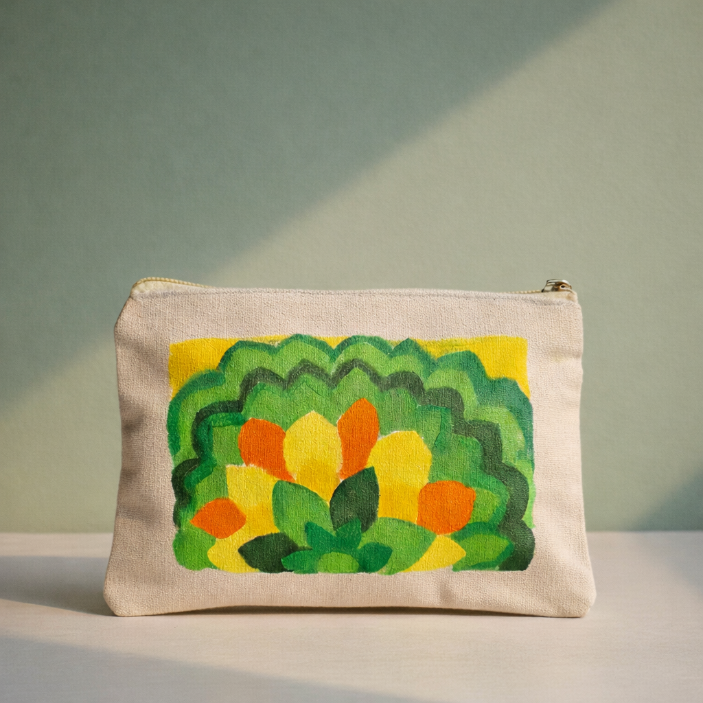 Hand-Painted Canvas Pouch