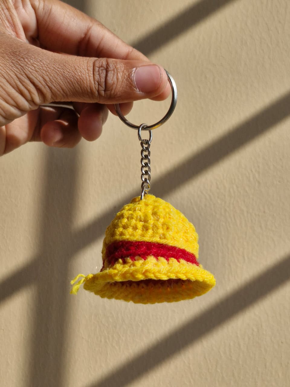 Crochet Straw Hat Keychain