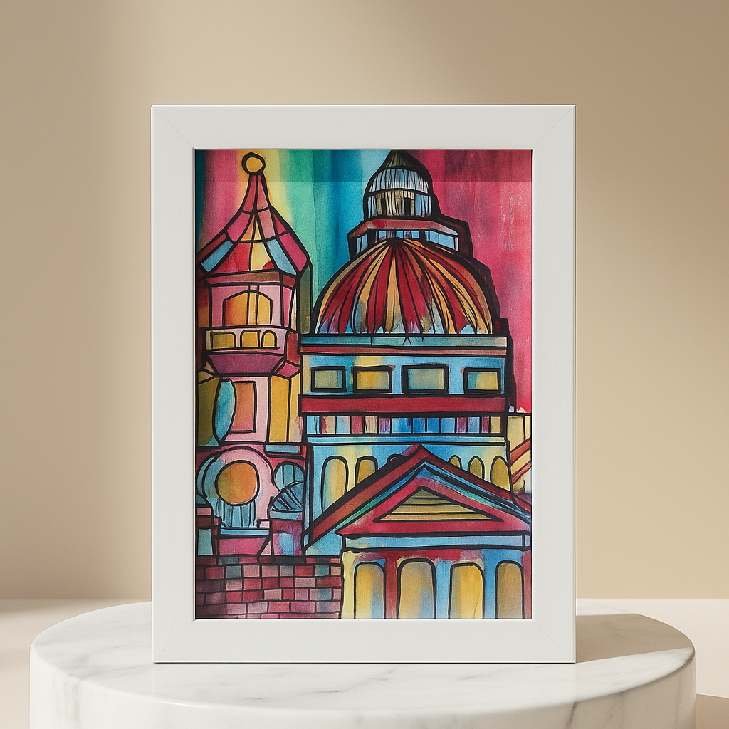 Colorful Cityscape Art Print