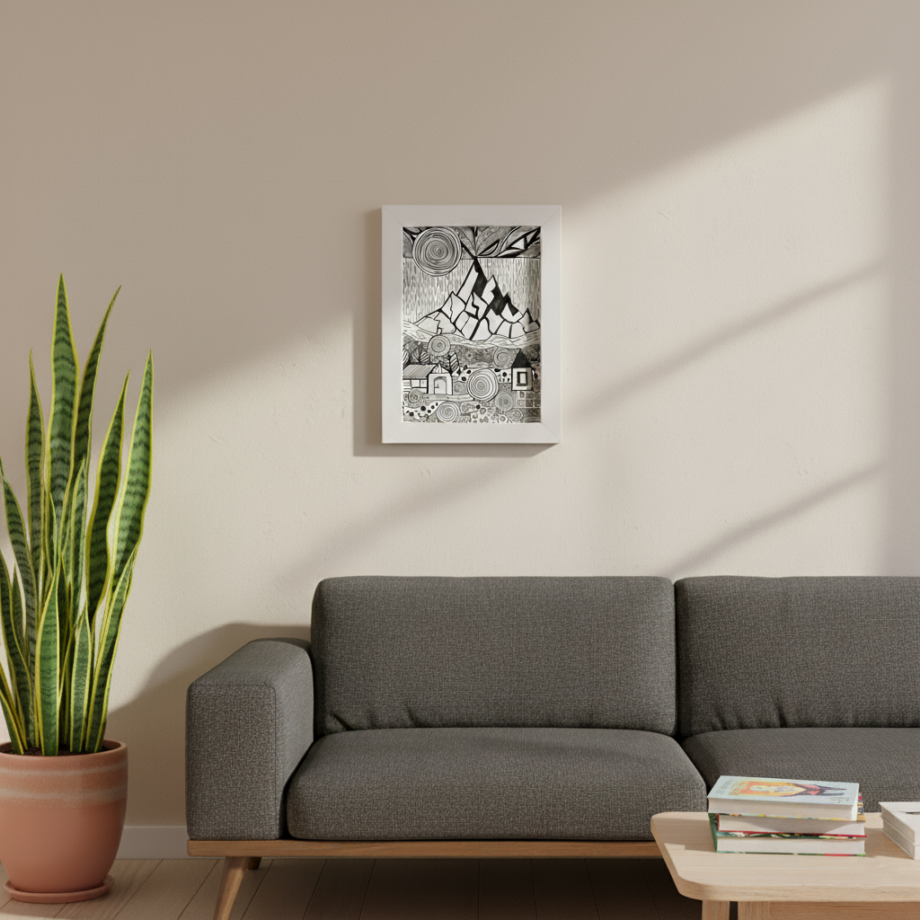 Abstract Mountain Art Print