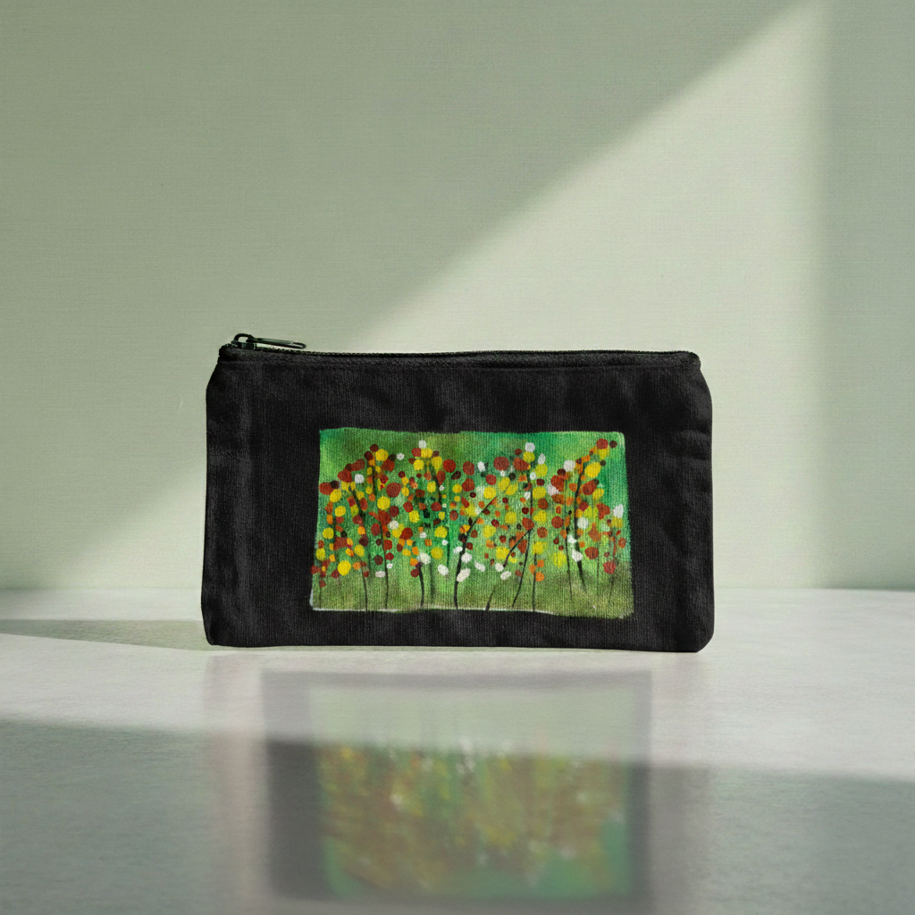 Floral Art Canvas Pouch