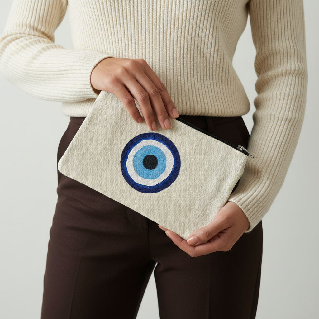 Evil Eye Canvas Pouch