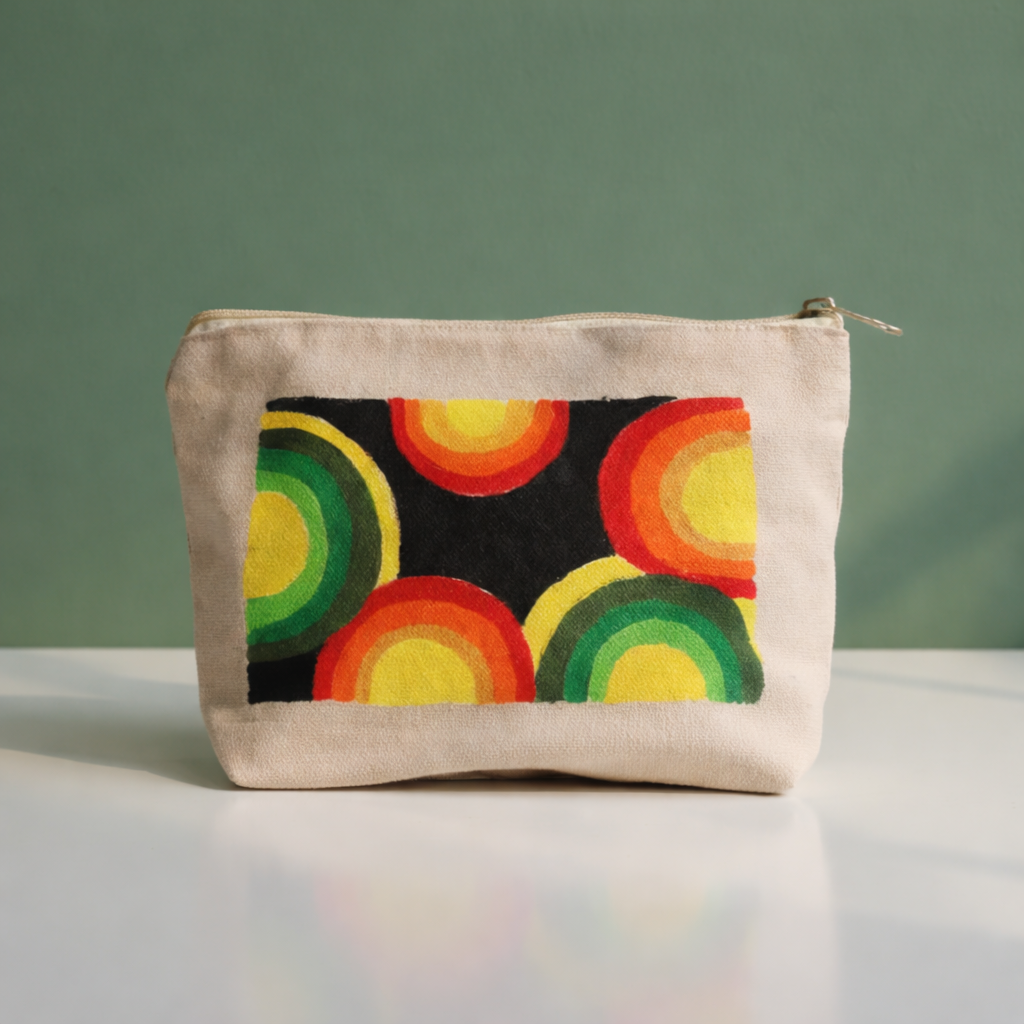 Colorful Canvas Zipper Pouch