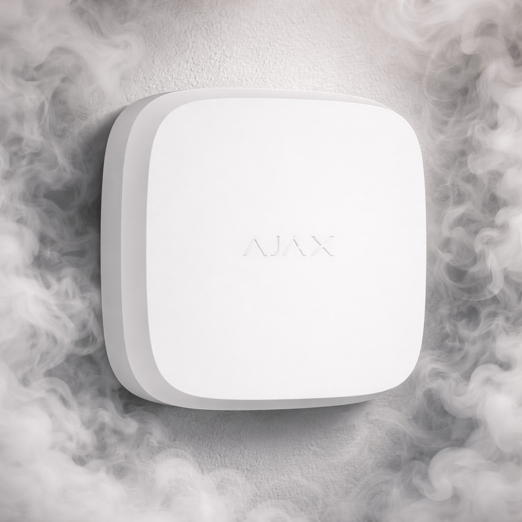 Ajax Systems Wireless Smoke, Heat & Carbon Monoxide Detector – Battery Powered (White)