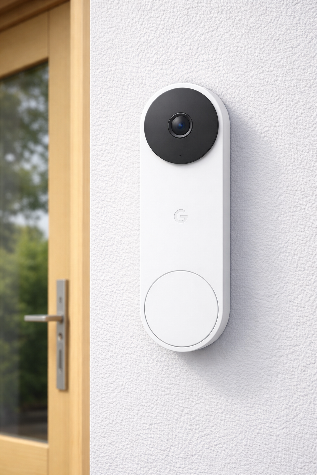 Wired Smart Video Doorbell with HD Camera – Snow White