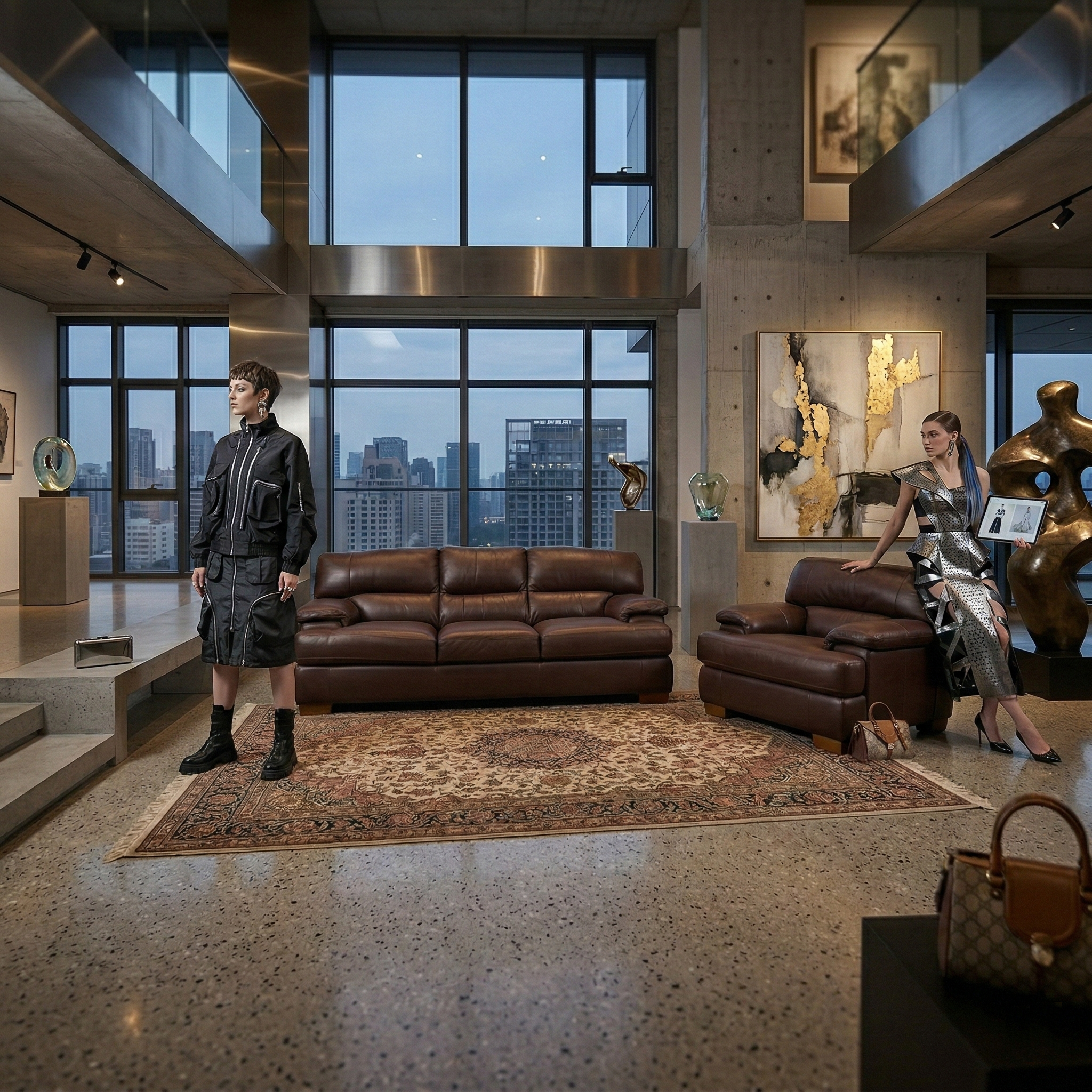 Leather Lounge Set — Studio Edition