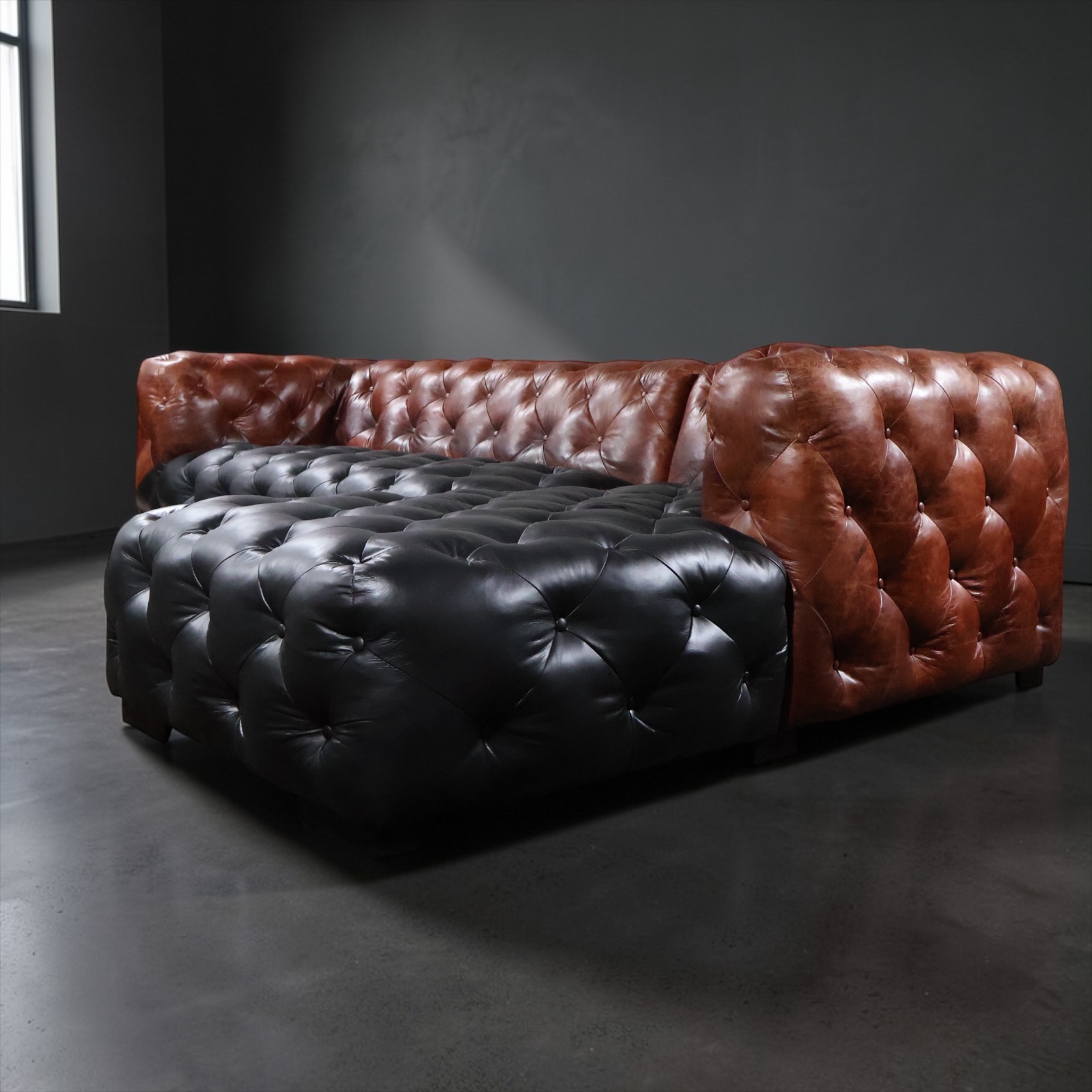 LOOM Leather Sectional — One of One  A 