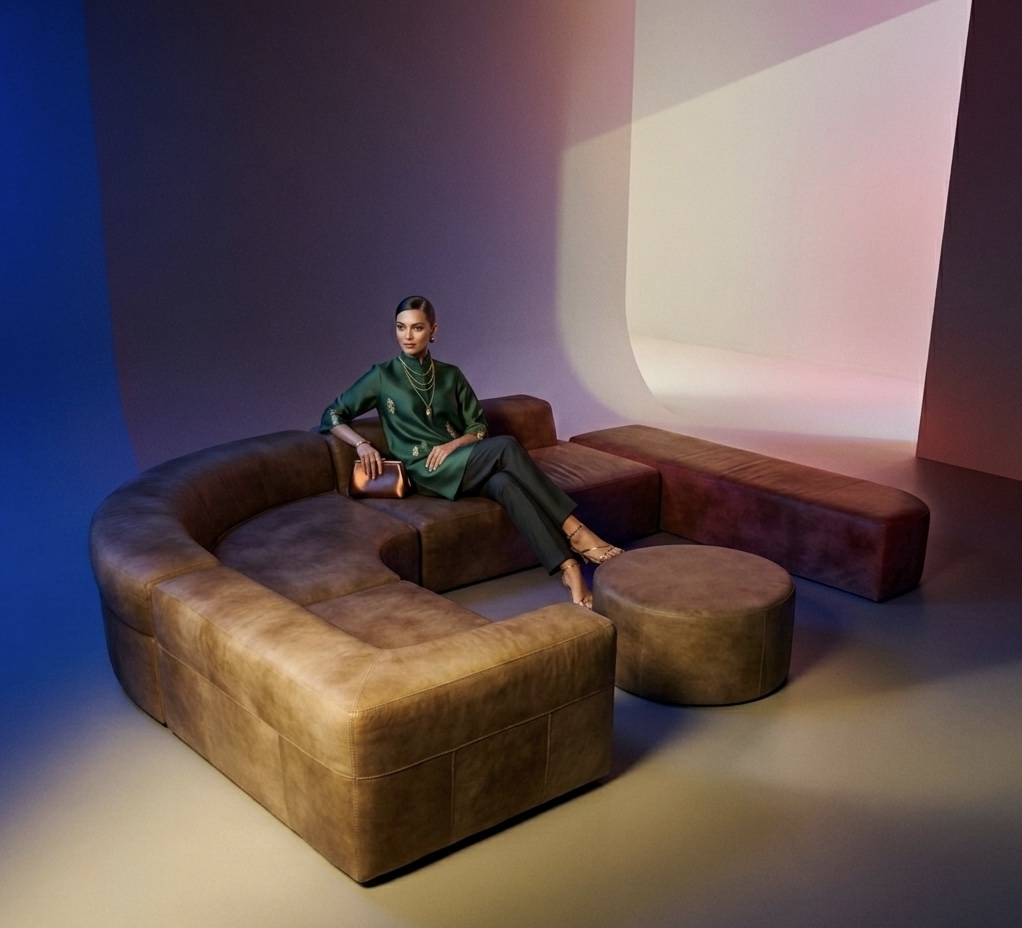 LOOM Sculptural Modular Sectional with Ottoman