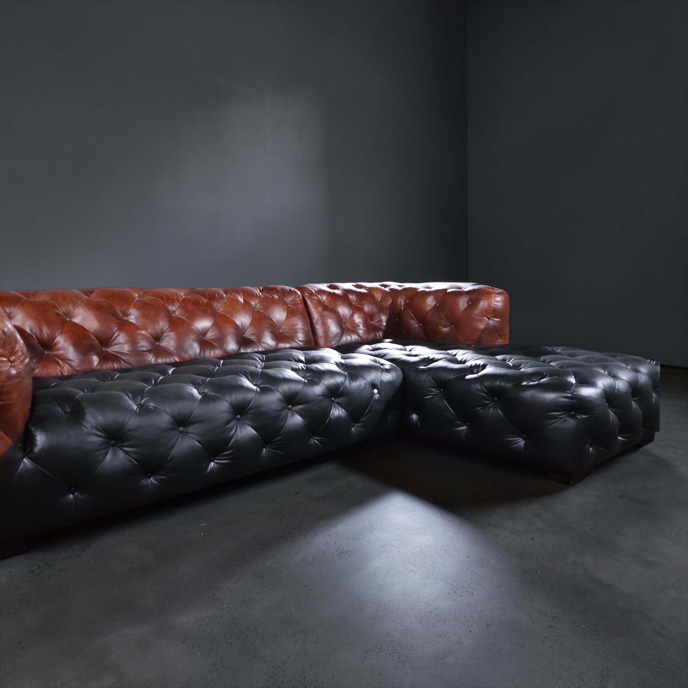 LOOM Leather Sectional — One of One  A 