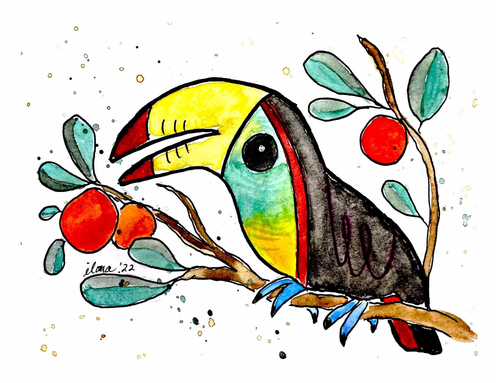 Toucan Art Greeting Card