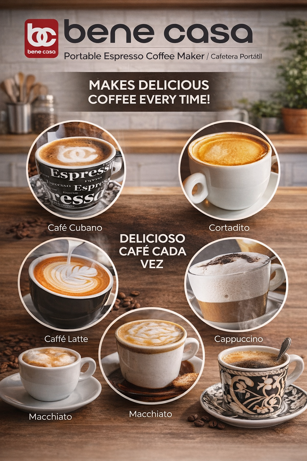 Bene Casa Portable Espresso Coffee Maker