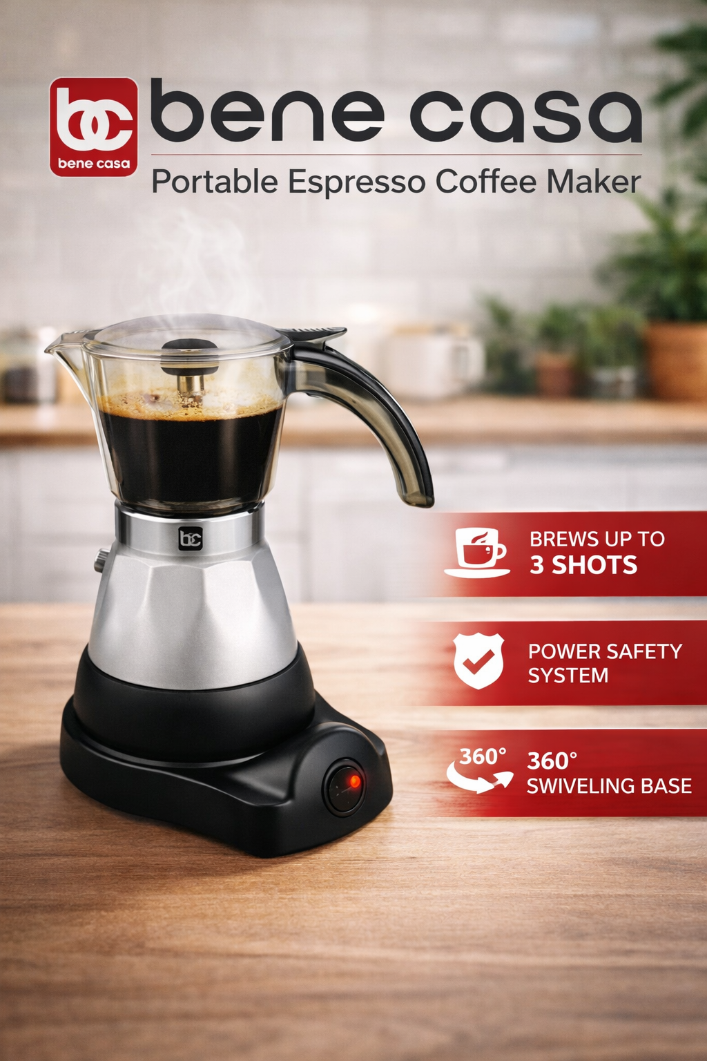Bene Casa Portable Espresso Coffee Maker