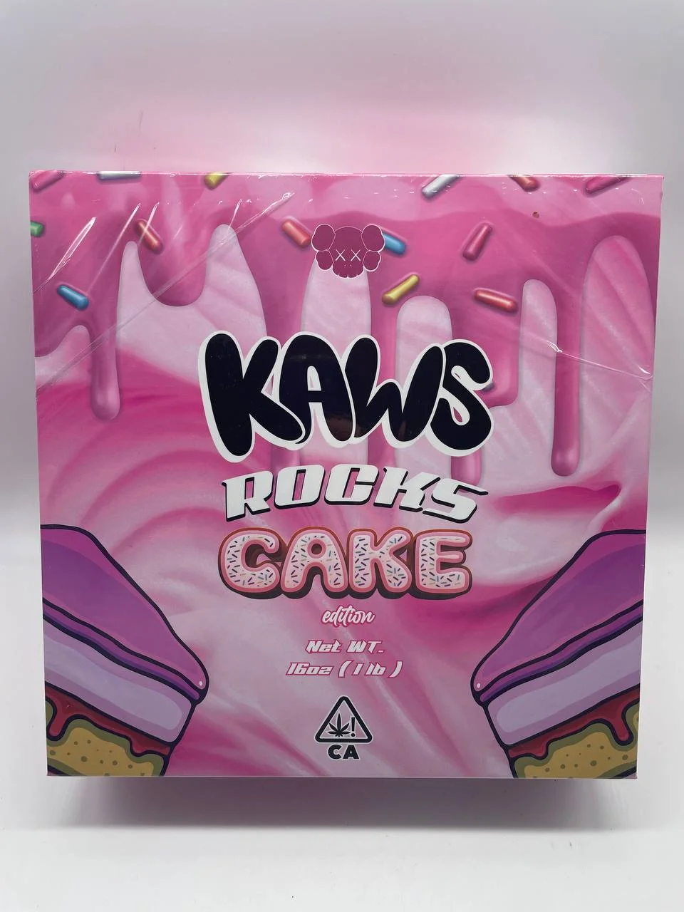 Kaws Moon Rocks Rainbow Cake