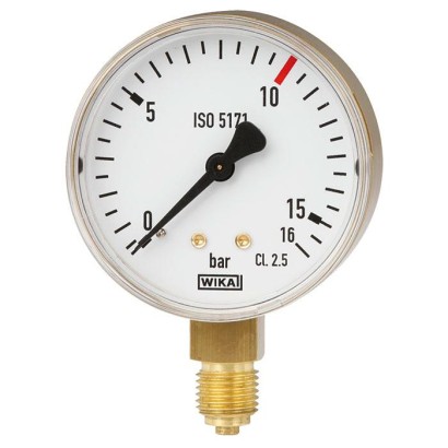 2.5 inch / 63 mm Bourdon tube pressure gauge 111.11, 0 to 400 bar