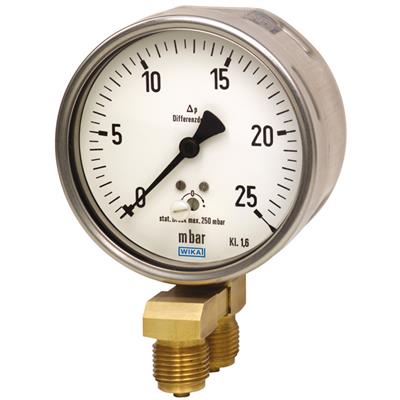4 inch / 100 mm Differential pressure gauge model 716.11, 0 