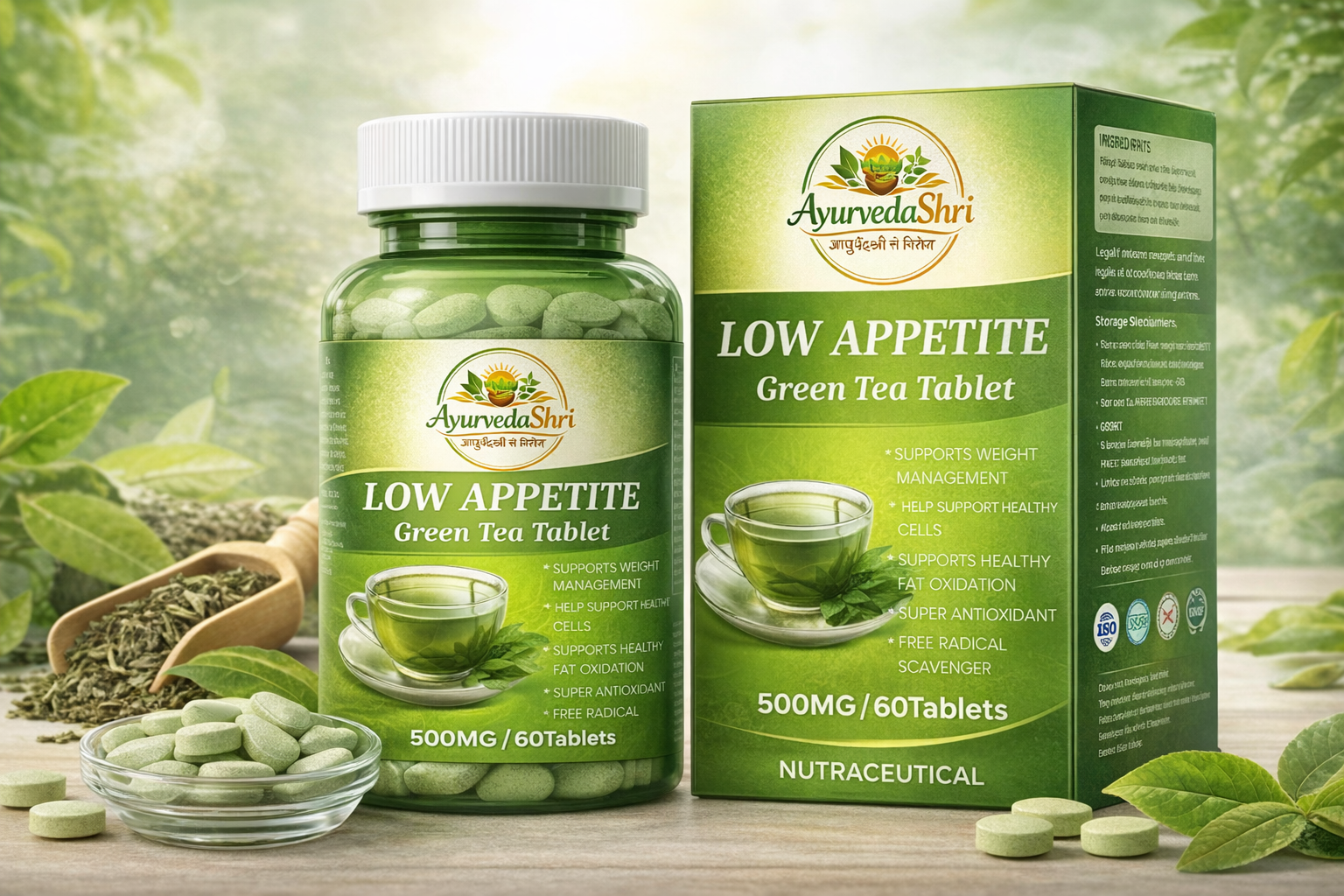 Low Appetite Green Tea Tablet