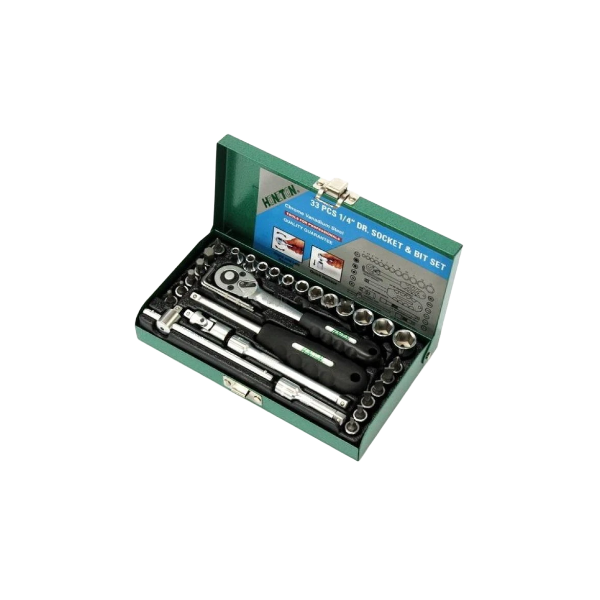 Įrankių rinkinys „HONITON" 1/4, 33 vnt.