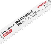 SPECIALIST+ ties. pjūklas medienai su vinimis, 230 mm, 6TPI