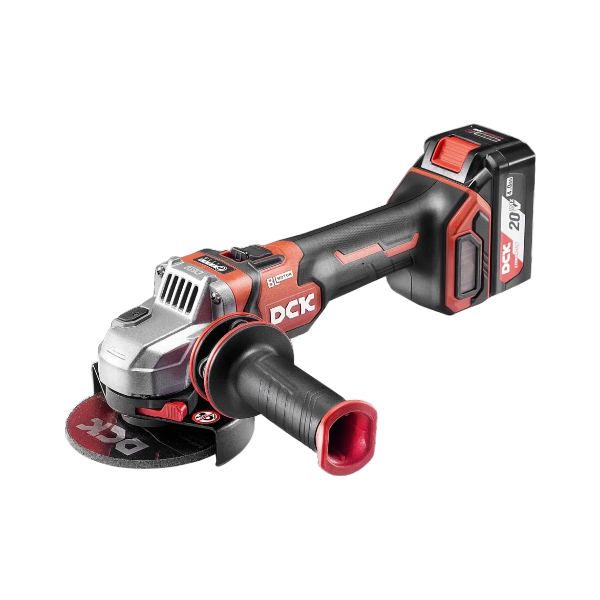 Akumuliatorinis bešepetėlinis kampinis šlifuoklis 125mm, 20V, KDSM04-125FK, DCK (2x5,0Ah akumuliatorius, įkroviklis)