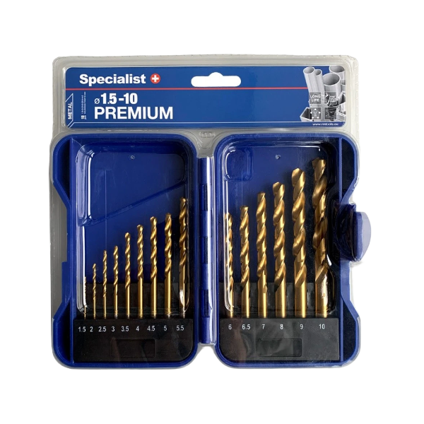 SPECIALIST+ grąžtų rinkinys TITANIUM, 1.5-10 mm, 15 vnt.