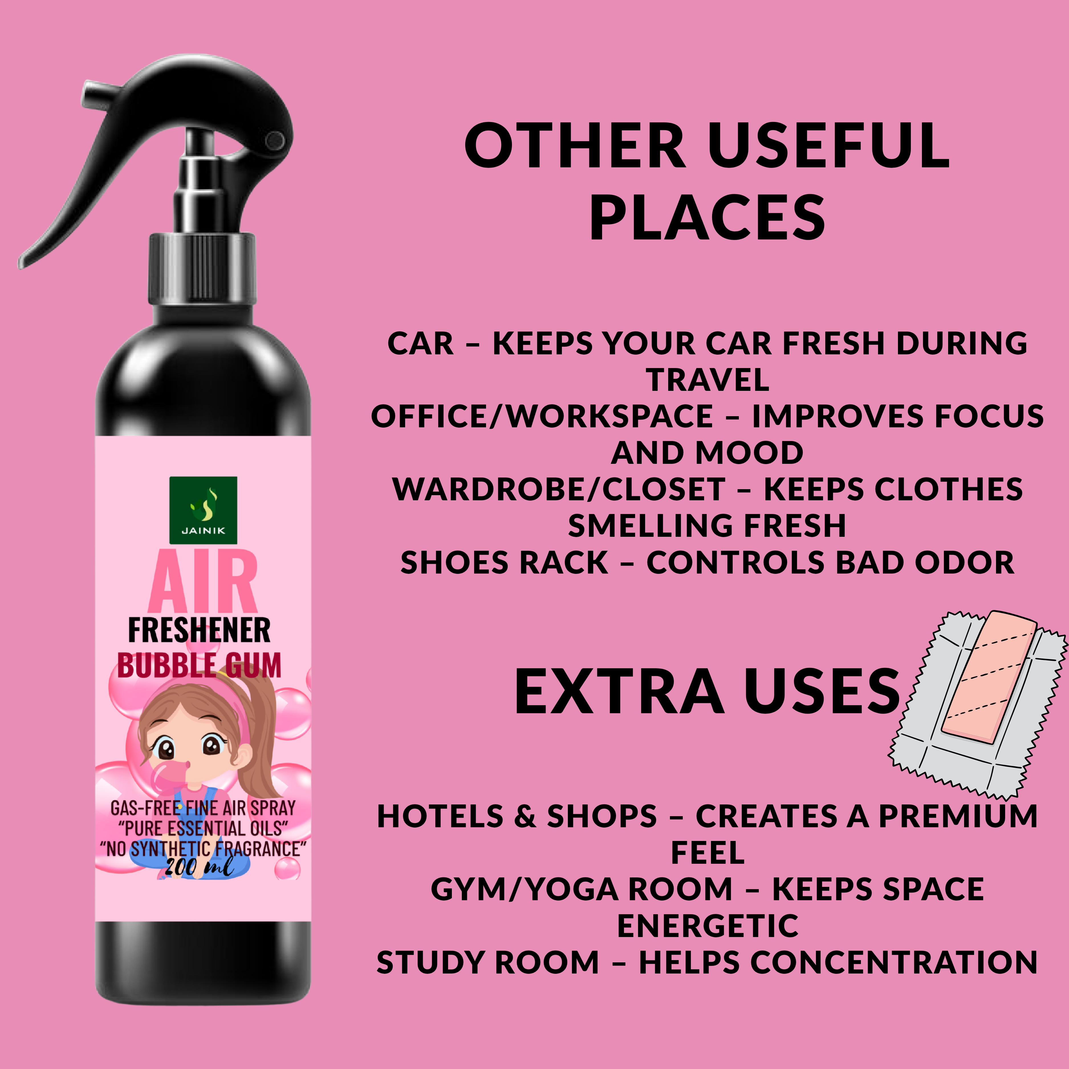 2 Air Freshener Bubble Gum 