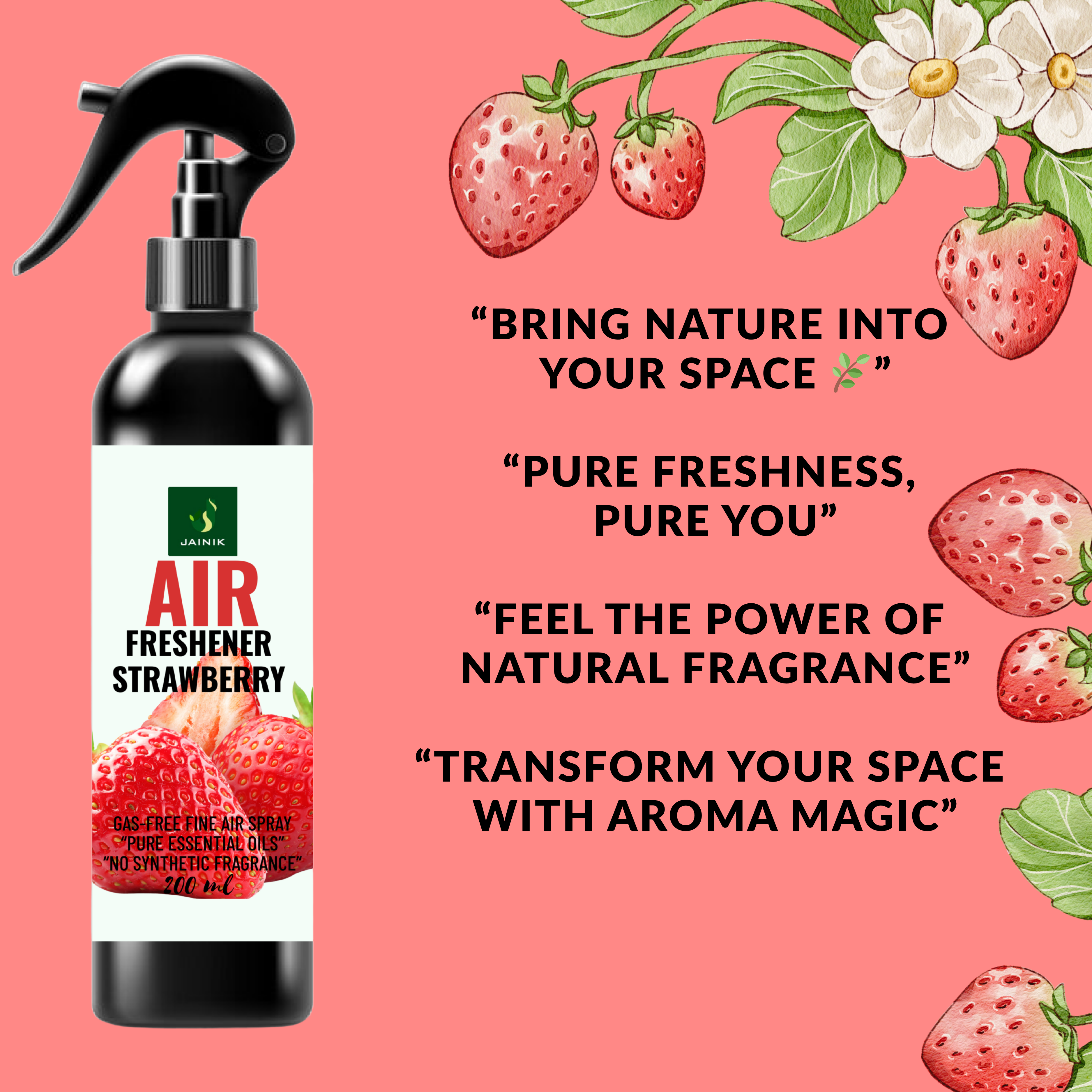 2 Strawberry Air Freshener Spray