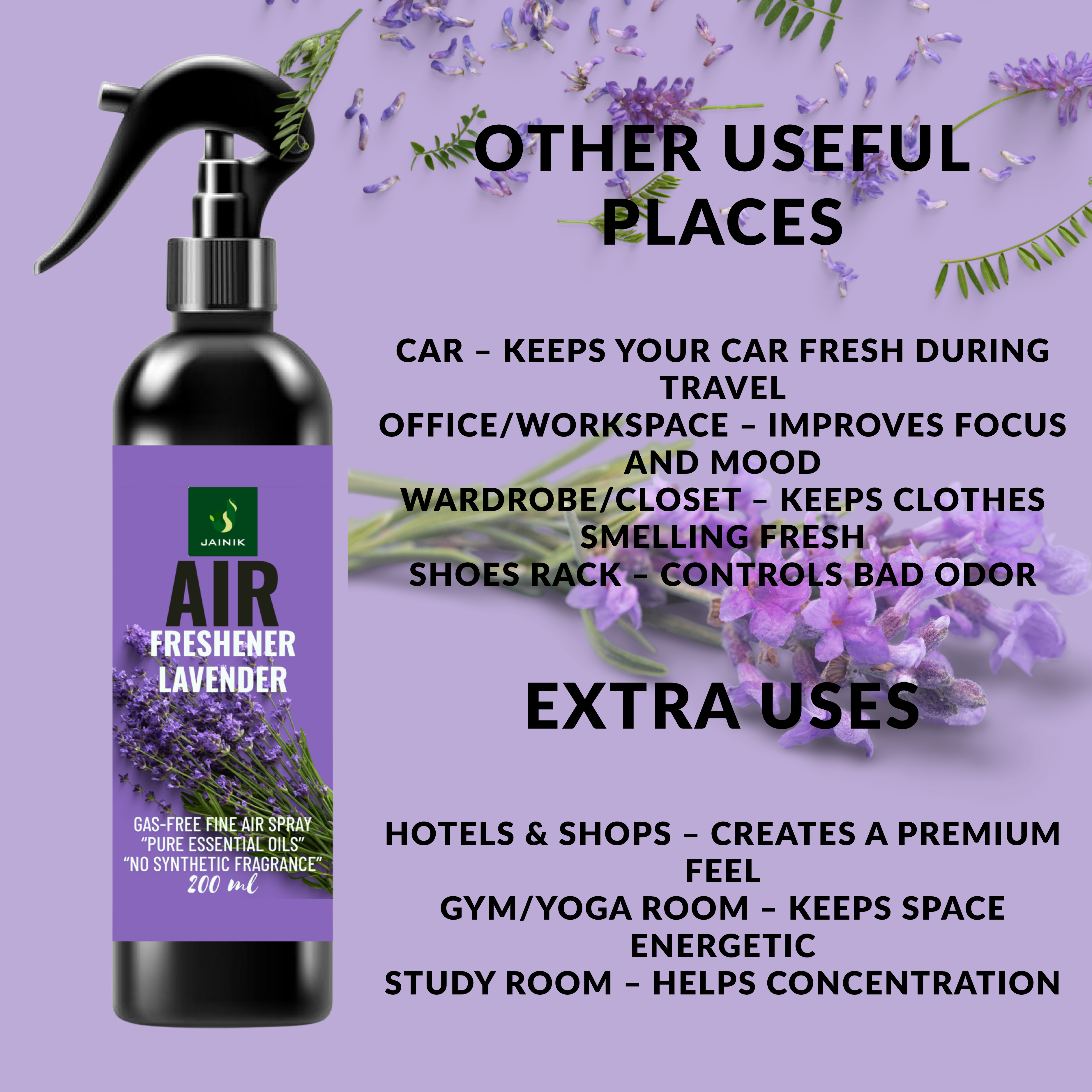 Lavender Air Freshener Spray (Pack of 2)